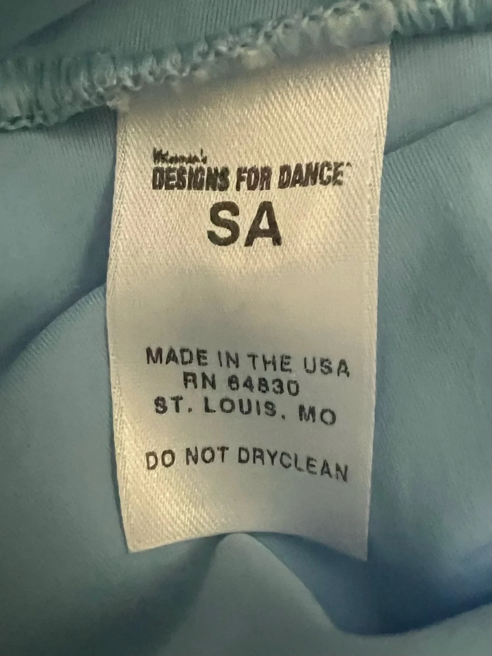 Weissman Light Blue and Ivory Tulle Floral Ballet Costume - adult small